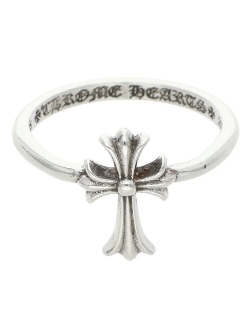 Chrome Hearts Bubblgm CH Crs Bubblegum CH Cross Silver Ring